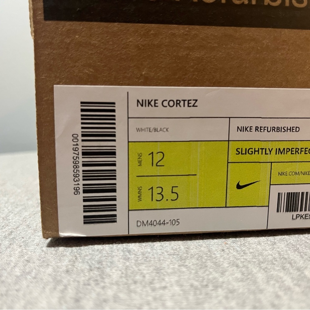 Nike Cortez White Black Sneaker Men's Shoe Size 12 DM4044-105​ - Picture 10 of 10